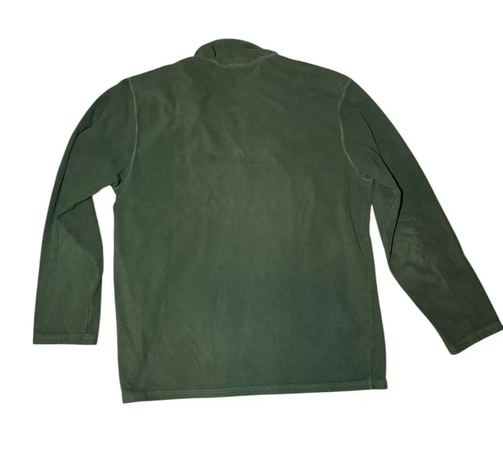 The North Face TKA 100 Men’s LG Olive Green 1/4-Zip Fleece Pullover Sweater